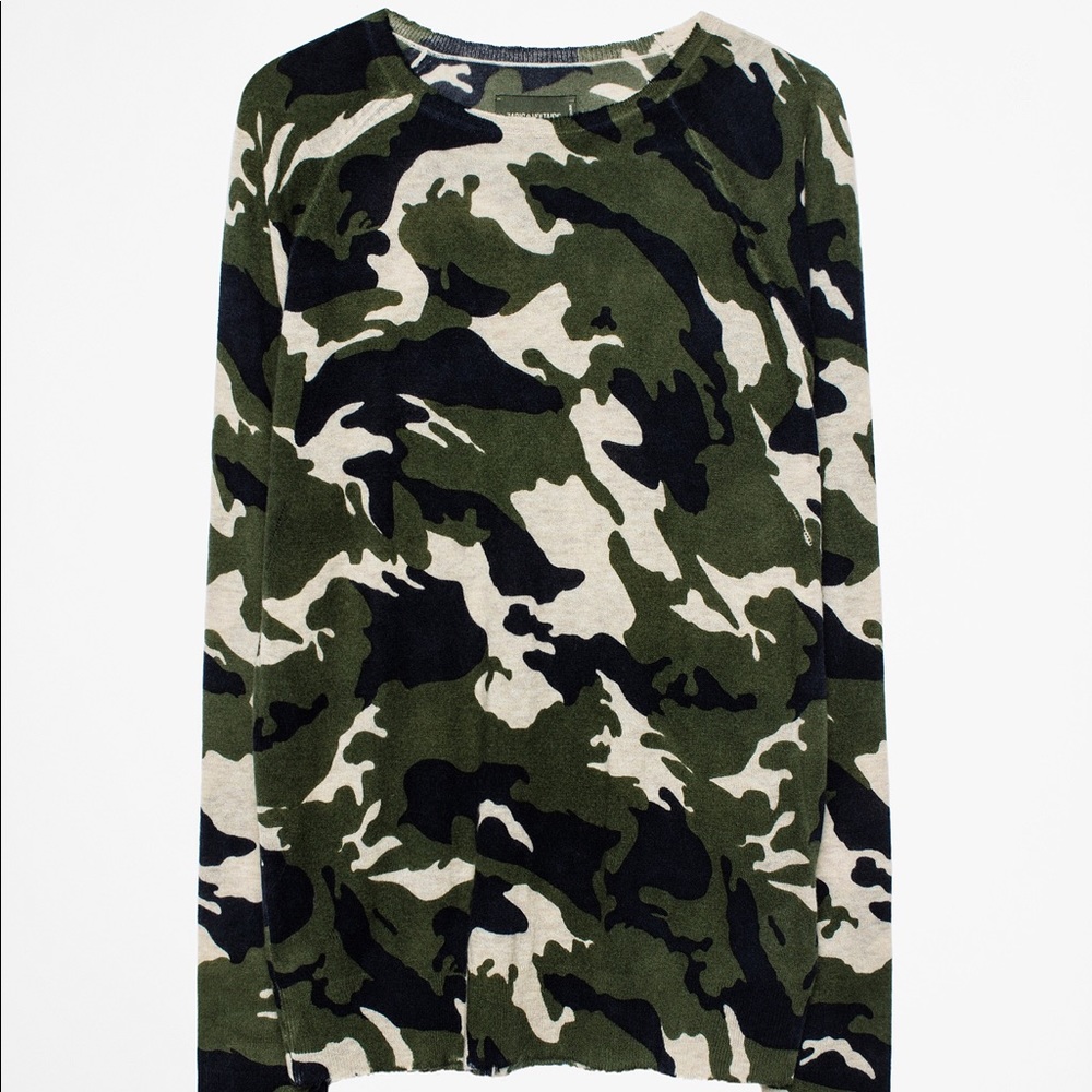Zadig and Voltaire Camo Cashmere Sweater
